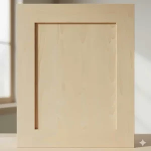 Classic Shaker-style cabinet door made from solid maple wood, ideal for traditional kitchen furniture.
