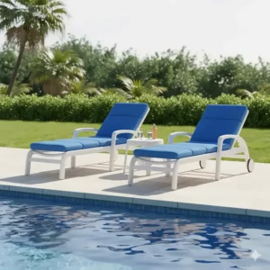 A stylish dark brown PVC garden bench situated under a tree, offering a weather-resistant seating option for a lawn or garden area.