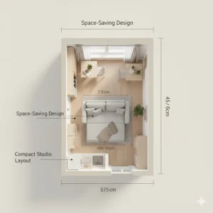 small-apartment-sleeper-sofa-layout