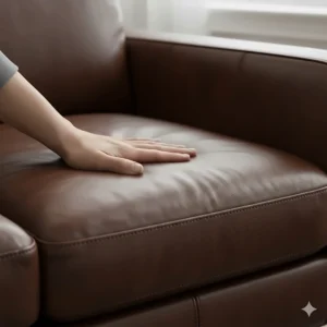 High-density foam cushions wrapped in supple top grain leather for maximum seating comfort.