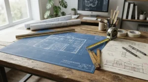 Floor plan measuring for double dresser vs tall dresser for master bedroom storage placement.