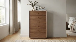 A minimalist dresser under $200 for apartment bedrooms with clean lines and a clutter-free surface.