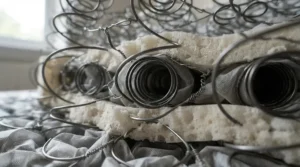 High-density pocket coils inside a resilient hybrid mattress under $700