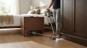 Easy cleaning under a floating nightstand vs standard nightstand for tiny rooms setup.